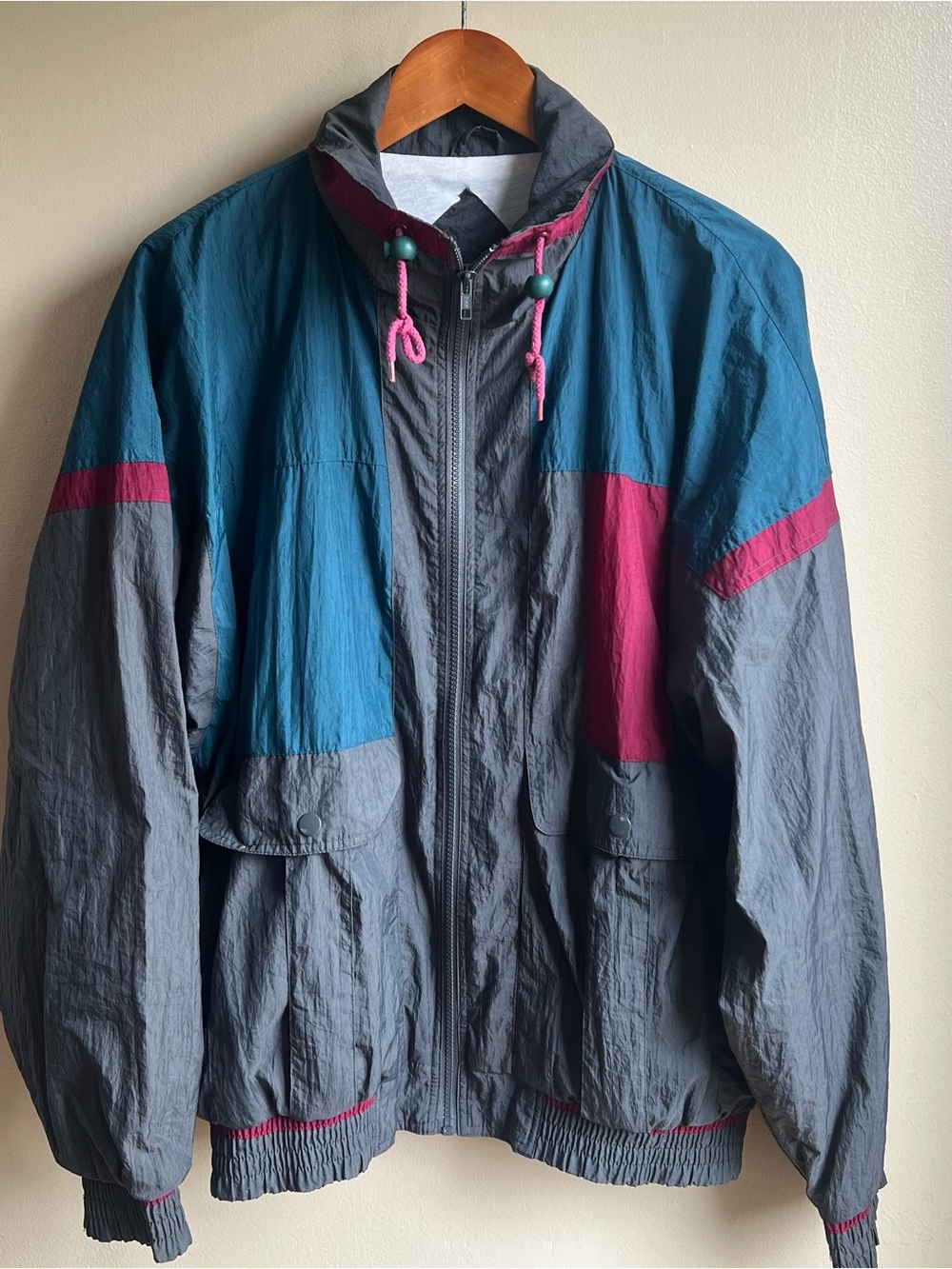 Vintage Pacific Sports 90s Hiking Colorblock Windbreaker XL